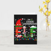 Christmas Family Matching Pajamas Chaos Coordinato カード (黄色い花)