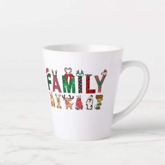 Christmas Family Matching Shirts | holiday family  カフェラテマグ (右)