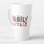 Christmas Family Matching Shirts | holiday family  カフェラテマグ (左アングル)