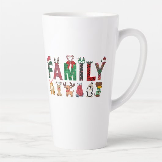 Christmas Family Matching Shirts | holiday family  カフェラテマグ (右)