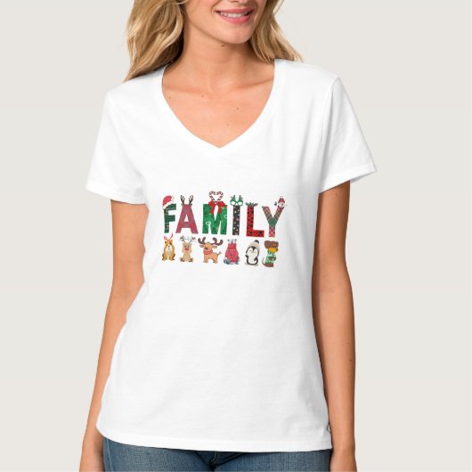 Christmas Family Matching Shirts| holidayfamily  Tシャツ (正面)
