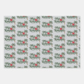 Christmas Family Mele Kalikimaka Hawaii Beach ラッピングペーパーシート (正面)