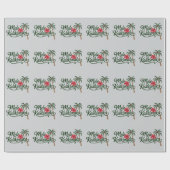 Christmas Family Mele Kalikimaka Hawaii Beach  ラッピングペーパー (フラット)