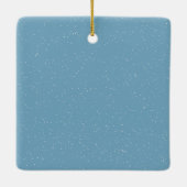 Christmas Family Penguins With a Wooden Sign セラミックオーナメント (裏面)