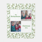 Christmas Family Photo Fleece Blanket フリースブランケット (正面)