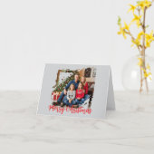 Christmas Family Photo Personalize Holiday Card カード (黄色い花)
