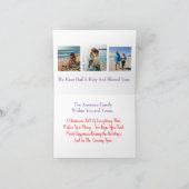 Christmas Family Photo Personalize Holiday Card カード (内部)