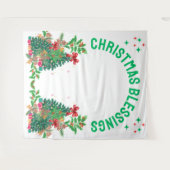 Christmas Family Reunion Photo Backdrop タペストリー (正面(横))