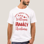 Christmas Family Reunion with Name Tシャツ (正面)