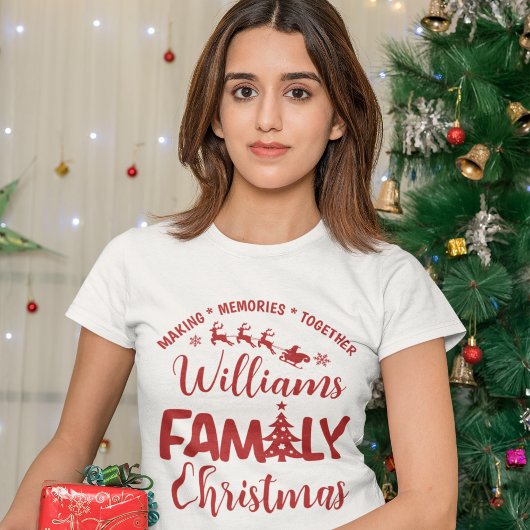 Christmas Family Reunion with Name Tシャツ