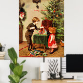 Christmas, famous painting by Felix Ehrlich ポスター (ホームオフィス)