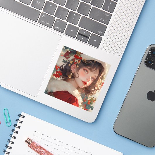 Christmas Fantasy: Holiday Romance Vinyl Sticker シール (ノートパソコンとiPhone)