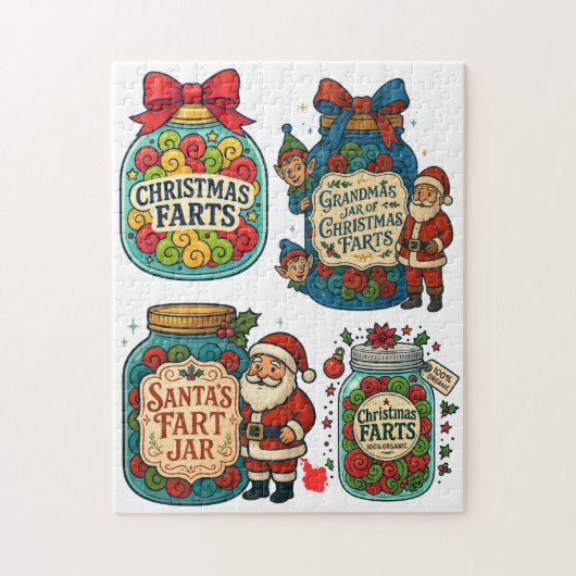 Christmas Fart Jars 100% Organic Holiday Fun ジグソーパズル (縦)