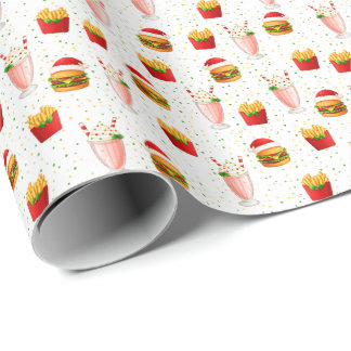 Christmas Fast Food Wrapping Paper – Festive Food ラッピングペーパー