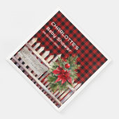 Christmas Fence Buffalo Plaid Baby Shower (コーナー)