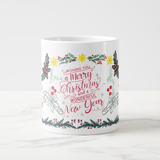 Christmas festival wishes mug ジャンボコーヒーマグカップ (正面)