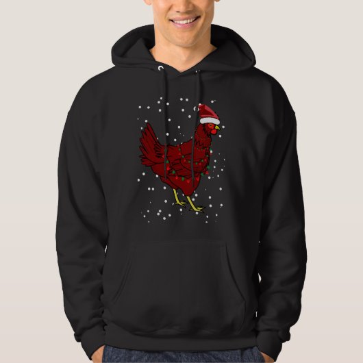 Christmas festive chicken パーカ (正面)