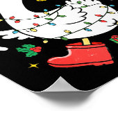 Christmas Festive Goose On The Loose Silly Goose X ポスター (角)