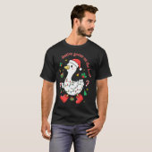 Christmas Festive Goose On The Loose Silly Goose X Tシャツ (正面フル)