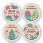 Christmas festive label collection シール (正面)