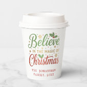 Christmas Festive Modern Party Red Typography 紙コップ (裏面)