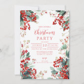 Christmas Festive Winter Foliage 招待状 (正面)