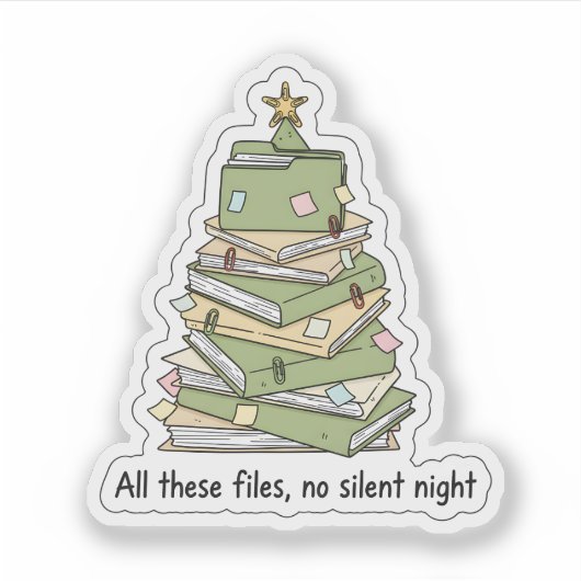 Christmas Files Tree Sticker シール (正面)