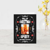 Christmas Fir Tree With Bourbon Ugly Xmas Bourbon カード (黄色い花)