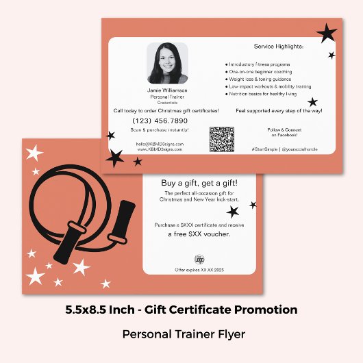 Christmas Fitness Gift Certificate Promotion チラシ