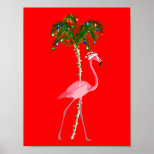 Christmas Flamingo ポスター