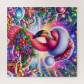 Christmas Flamingo Puzzle ジグソーパズル (横)