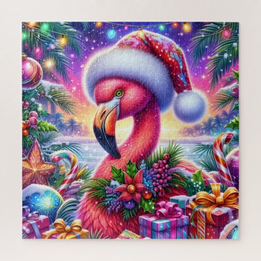 Christmas Flamingo Puzzle ジグソーパズル (縦)