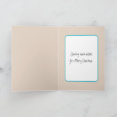 Christmas Flamingo Wearing Winter Attire カード (内部)