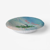 Christmas Flamingos Holiday party plates ペーパーボウル (傾斜あり)