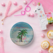 Christmas Flamingos Holiday party plates ペーパーボウル (パーティー)
