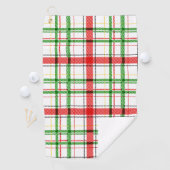 Christmas Flannel Plaid Tartan Design - White  ゴルフタオル (インサイチュ)