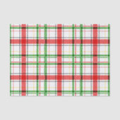 Christmas Flannel Plaid Tartan Design - White  薄葉紙 (正面)