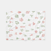 Christmas Fleece Blanket – Cozy Holiday Throw フリースブランケット (正面(横))
