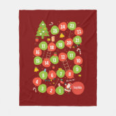 Christmas Fleece Blanket Gift Board Game フリースブランケット (正面)