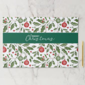 Christmas Flora and Ornaments Paper Placemat ペーパーパッド (インサイチュ)