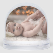 Christmas Floral Calligraphy Photo Snow Globe (裏面)