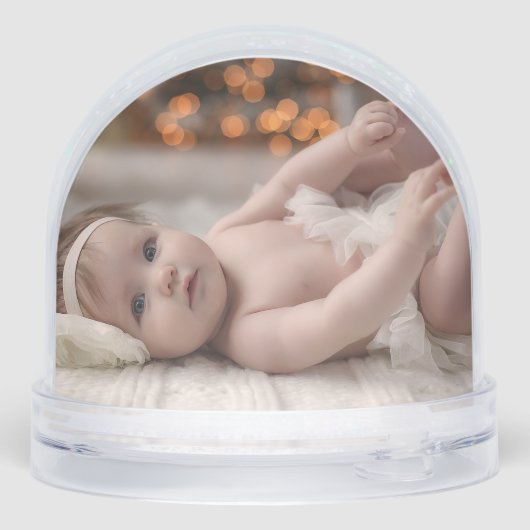 Christmas Floral Calligraphy Photo Snow Globe (裏面)