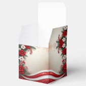 Christmas Floral Candy Canes Holiday Favor Box フェイバーボックス (オープン)