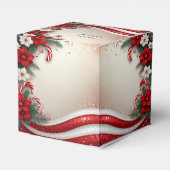 Christmas Floral Candy Canes Holiday Favor Box フェイバーボックス (裏面サイド)