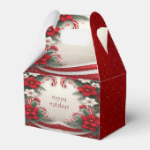 Christmas Floral Candy Canes Holiday Gift Box フェイバーボックス (裏面サイド)
