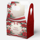 Christmas Floral Candy Canes Holiday Gift Box フェイバーボックス (オープン)