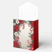 Christmas Floral Candy Canes Holiday Gift Box フェイバーボックス (オープン)
