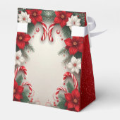 Christmas Floral Candy Canes Holiday Gift Box フェイバーボックス (裏面サイド)