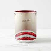 Christmas Floral Candy Canes Holiday Mug マグカップ (中央)