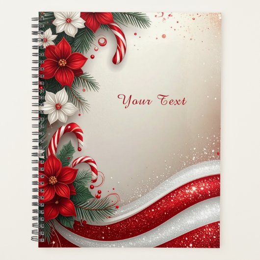 Christmas Floral Candy Canes Holiday Planner プランナー手帳 (正面)